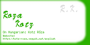 roza kotz business card