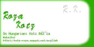 roza kotz business card